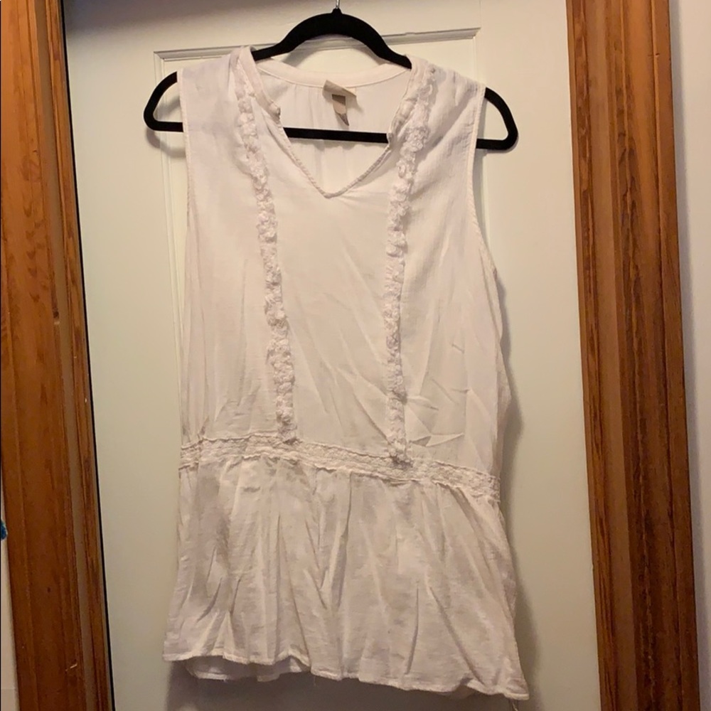 Knox Rose, white, sleeveless blouse